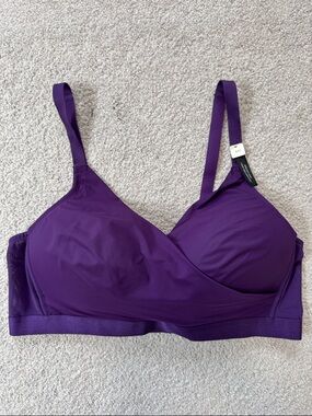 Deesse NWT Wireless T-Shirt Bra Purple Sz44D